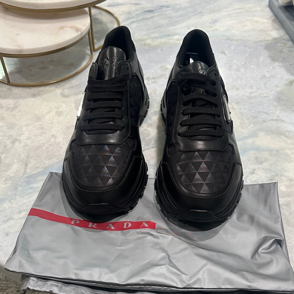 Prada
Men's Prax Triangle Logo Runner Sneakers - Picture 3 of 7